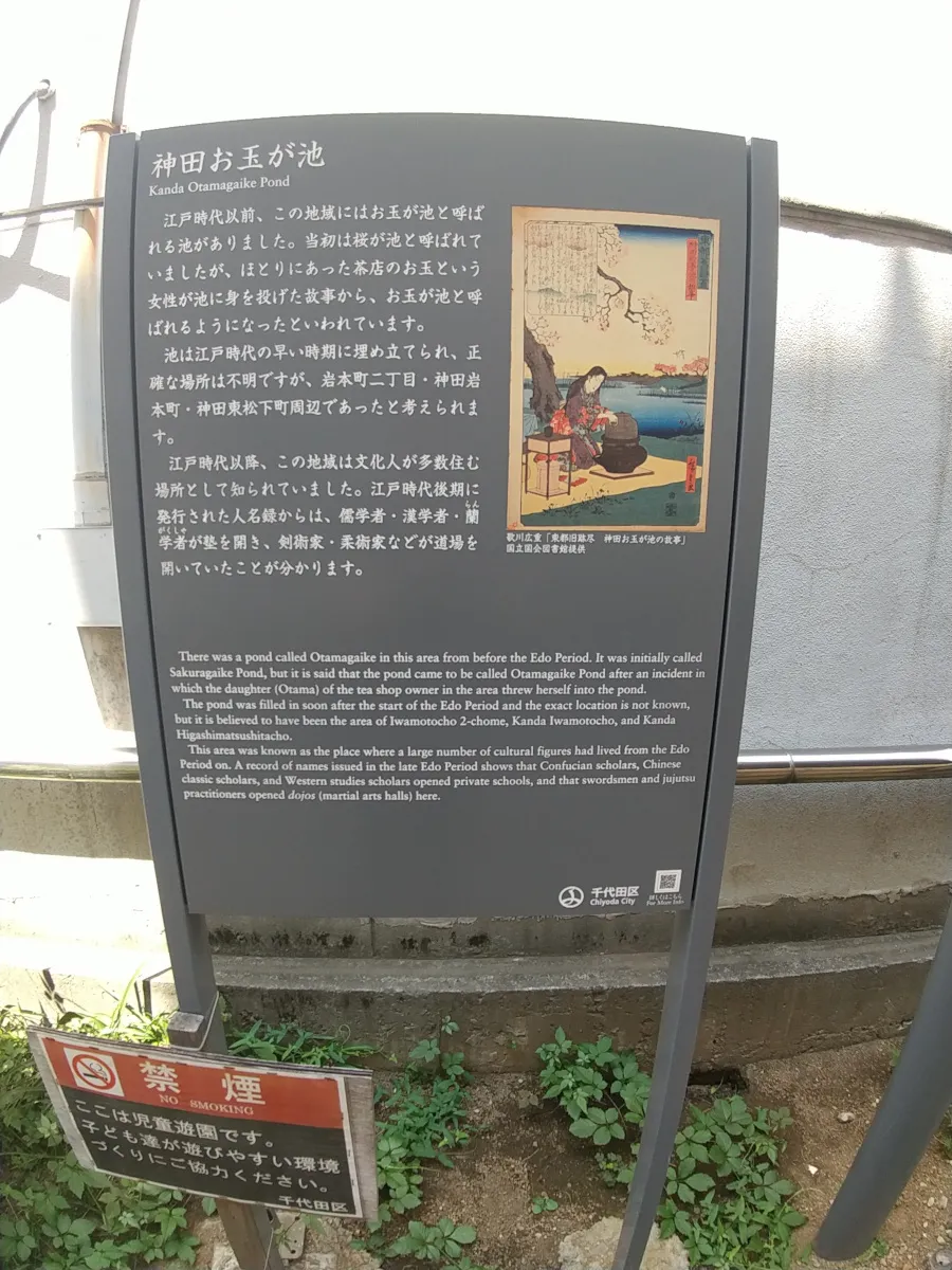 お玉が池児童遊園の案内板